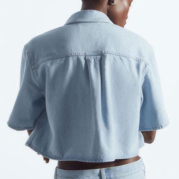 Cos cropped short sleeve denim shirt - Picture 2 of 7